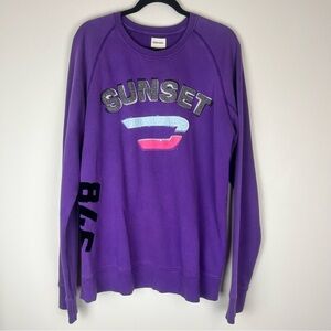DIESEL Sunset Graphic Purple Sweatshirt Size XL